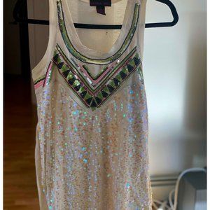 Material Girl Sequined Shirt Dress - Size XS